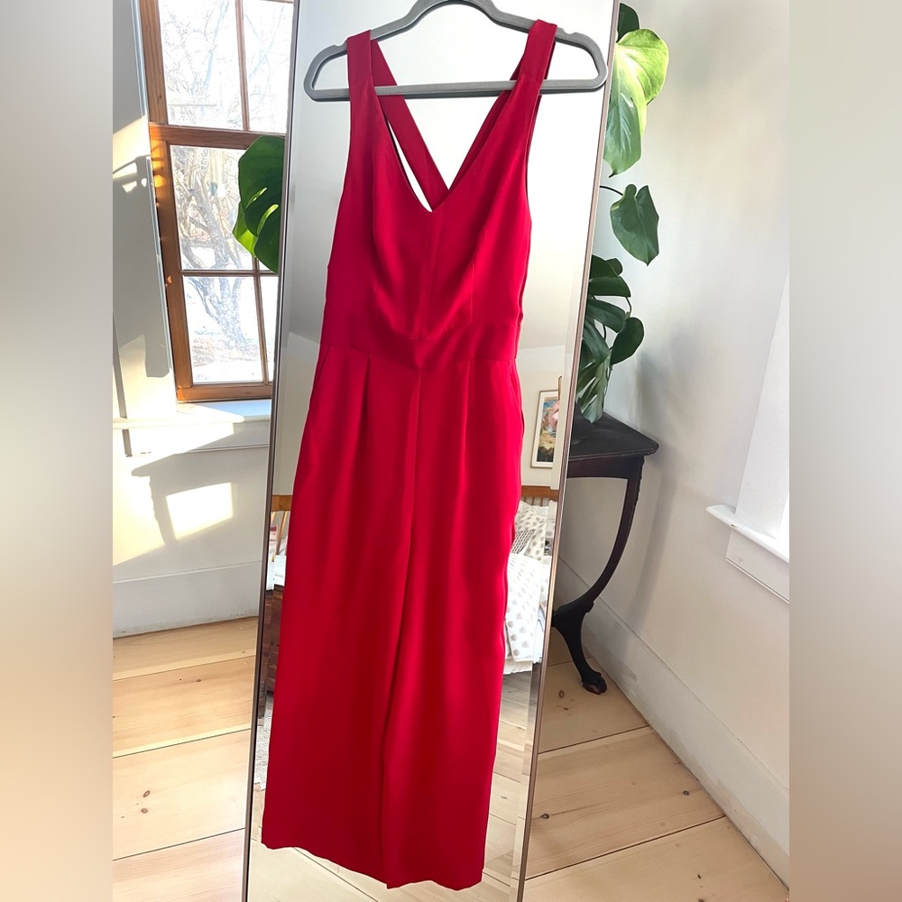 Tahari Red Jumpsuit